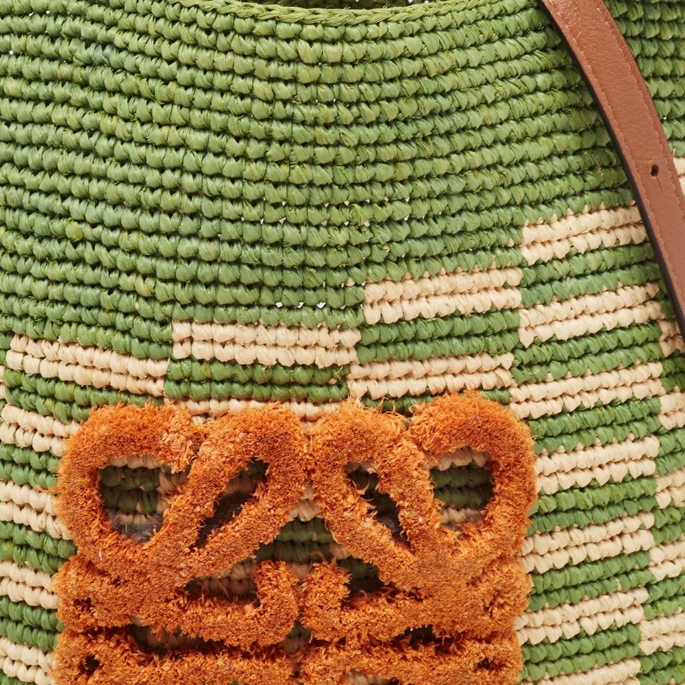 LOEWE Multicolor Raffia Slit Rainbow Anagram Bag - Picture 5 of 8